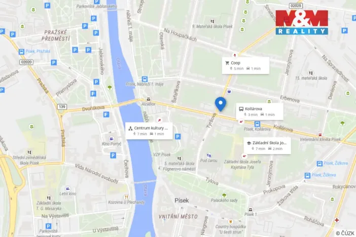 Prodej bytu 4+kk, Písek - Budějovické Předměstí, Kollárova, 70 m2