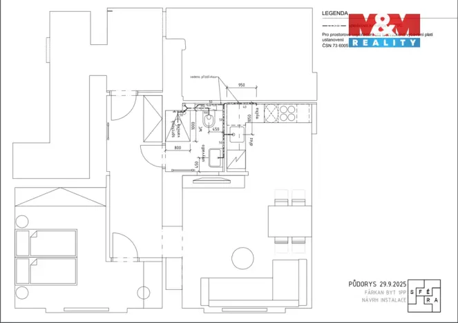 Pronájem bytu 2+kk, Praha - Radlice, Na Farkáně III, 55 m2