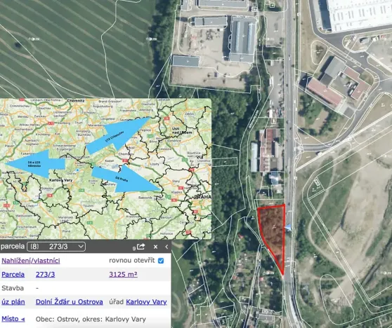 Prodej komerčního pozemku, Ostrov, 3125 m2