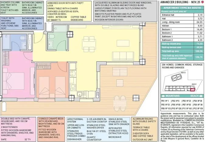 Prodej bytu 3+kk, Cabanes, Španělsko, Carrerasa Torre la Sal, 74 m2
