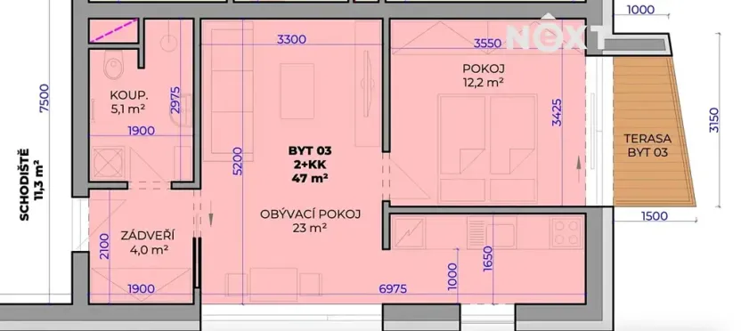 Prodej bytu 2+kk, Fryšták, 44 m2