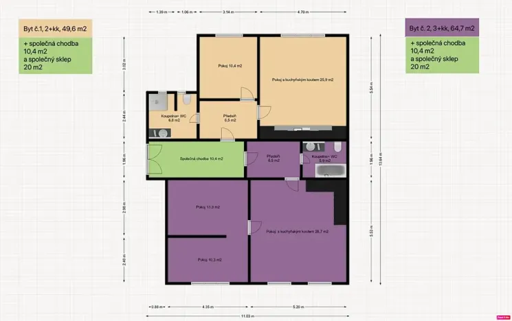 Pronájem bytu 2+kk, Mladá Boleslav, U cukrovaru, 55 m2