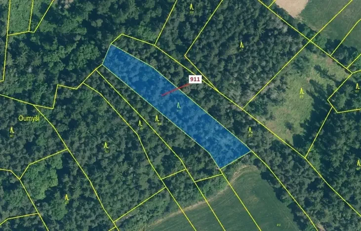 Dražba lesa, Kovčín, 2882 m2