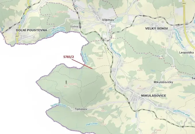 Dražba pozemku, Mikulášovice, 77 m2