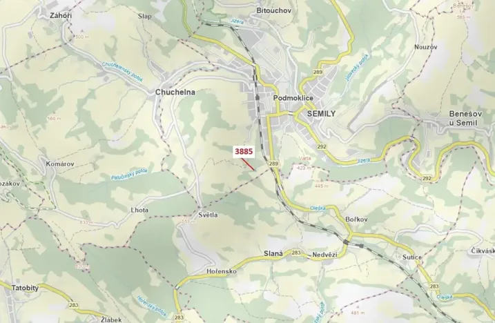 Dražba lesa, Semily, 561 m2