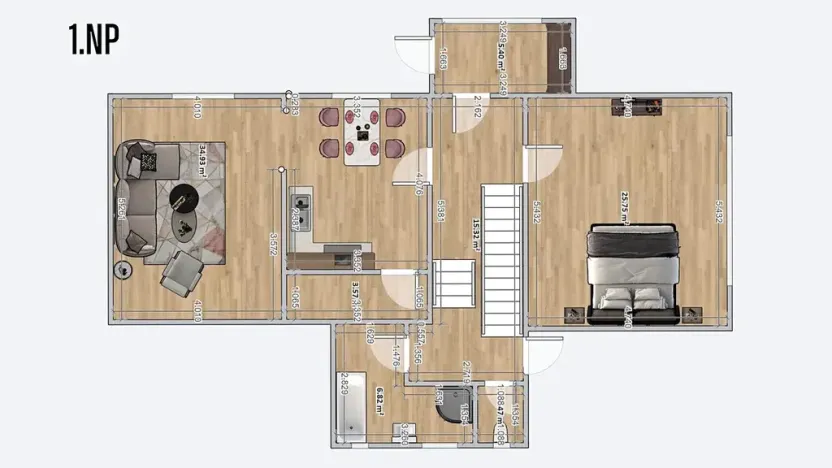 Pronájem rodinného domu, Krakovec, 160 m2