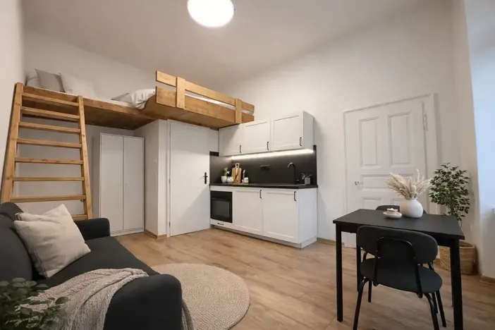 Pronájem bytu 1+kk, Praha - Vinohrady, Velehradská, 25 m2