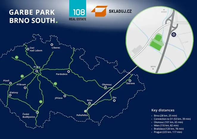 Pronájem skladu, Pohořelice, 19000 m2