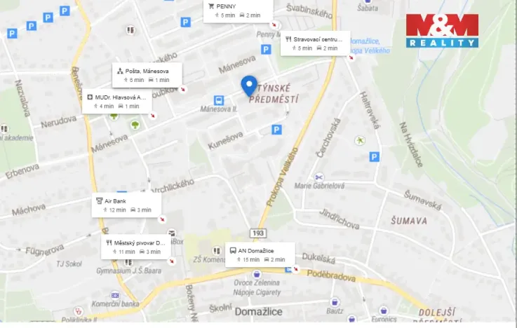 Pronájem bytu 2+1, Domažlice - Týnské Předměstí, Mánesova, 60 m2