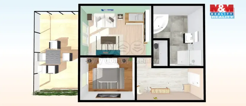 Prodej bytu 2+kk, Dešná, 52 m2