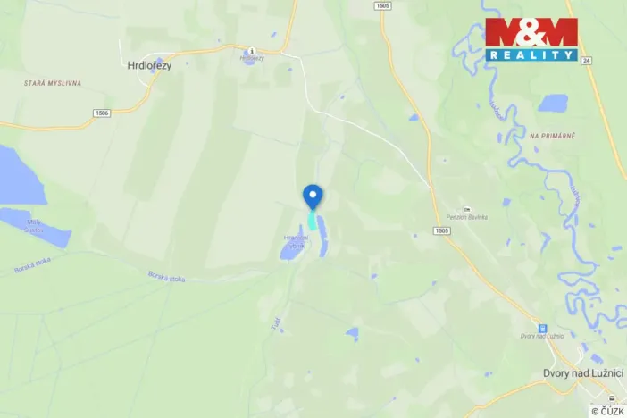 Prodej rybníku, Dvory nad Lužnicí, 8649 m2