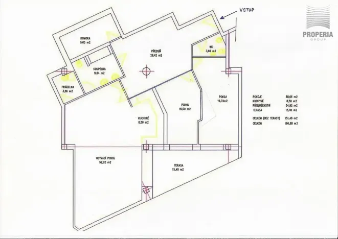 Prodej bytu 4+kk, Brno, Mojžíšova, 171 m2