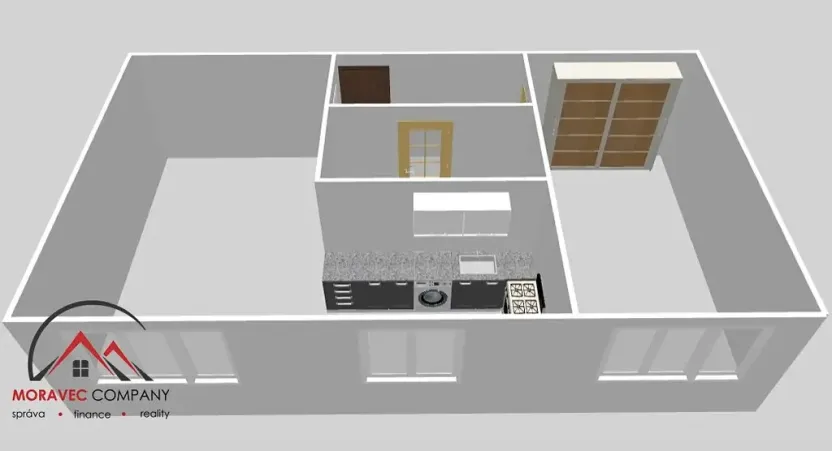 Pronájem bytu 2+kk, Krnov, SPC F, 61 m2