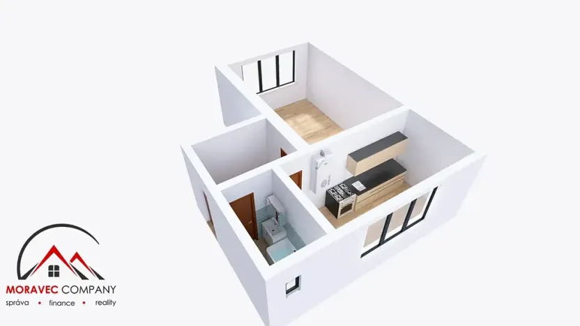 Pronájem bytu 1+1, Ostrava, Newtonova, 41 m2