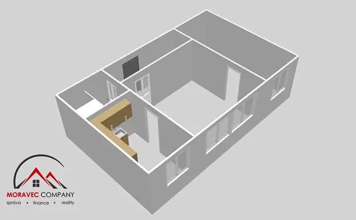 Pronájem bytu 2+1, Ostrava, Rezkova, 45 m2