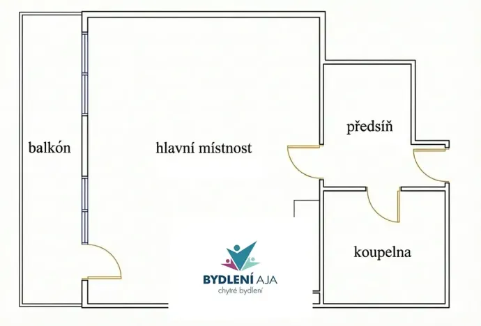 Pronájem bytu 1+kk, Praha - Řeporyje, Kakosova, 44 m2