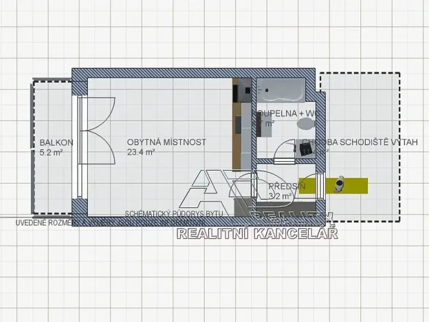 Pronájem bytu 1+kk, České Budějovice, Na Zlaté stoce, 31 m2