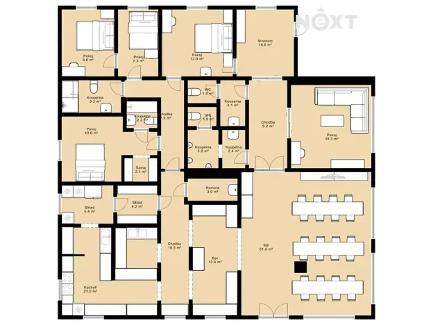 Prodej restaurace, Sezimovo Ústí, Soukeník, 220 m2