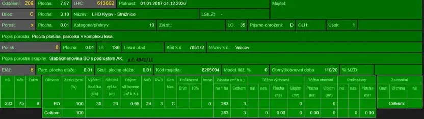 Prodej lesa, Vracov, 3963 m2
