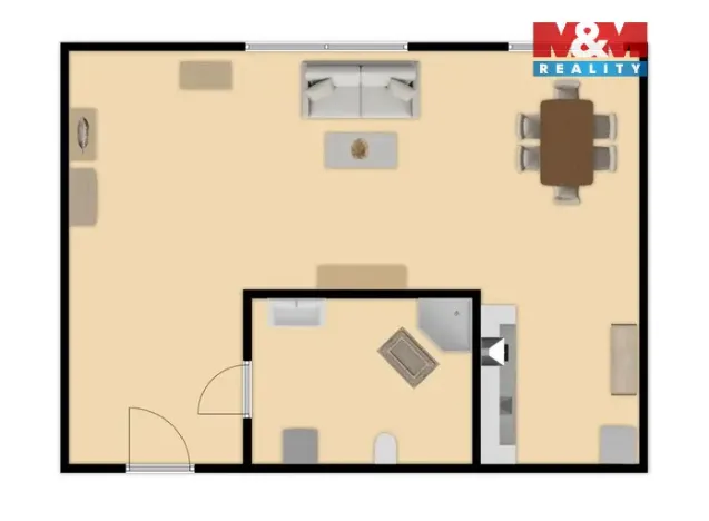 Pronájem bytu 1+kk, Most, Česká, 33 m2