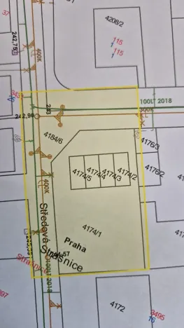 Prodej pozemku pro bydlení, Praha - Strašnice, Středová, 433 m2