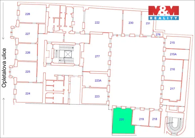 Pronájem kanceláře, Praha - Nové Město, Opletalova, 28 m2