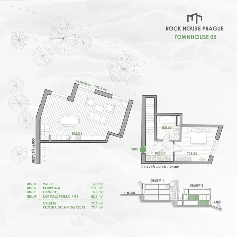 Prodej bytu 2+kk, Praha - Hlubočepy, Pražského, 79 m2