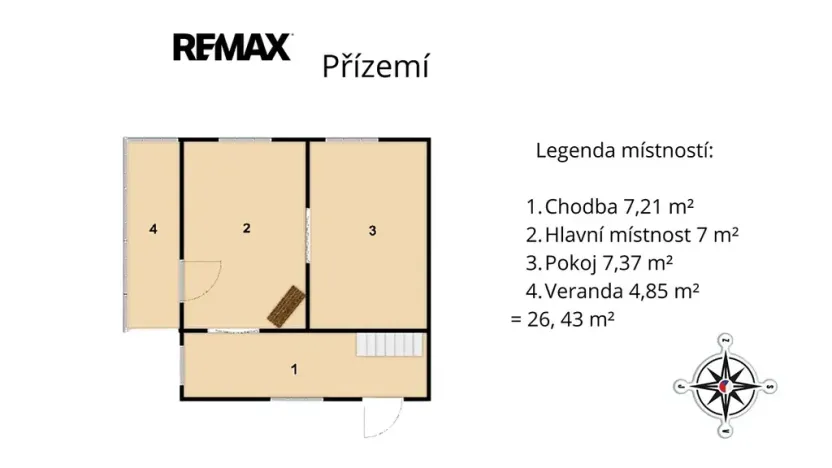 Prodej chaty, Březová-Oleško, 44 m2