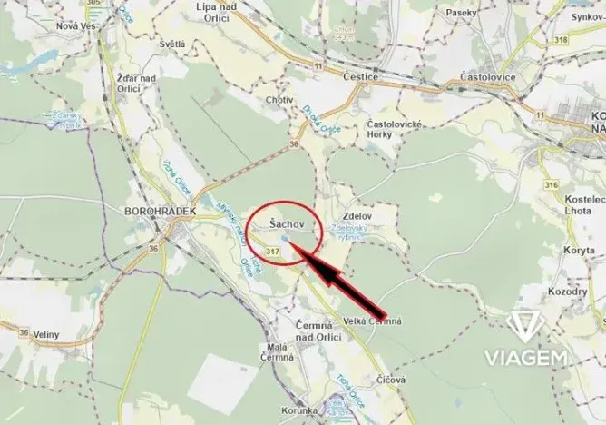 Prodej podílu zahrady, Borohrádek, 537 m2