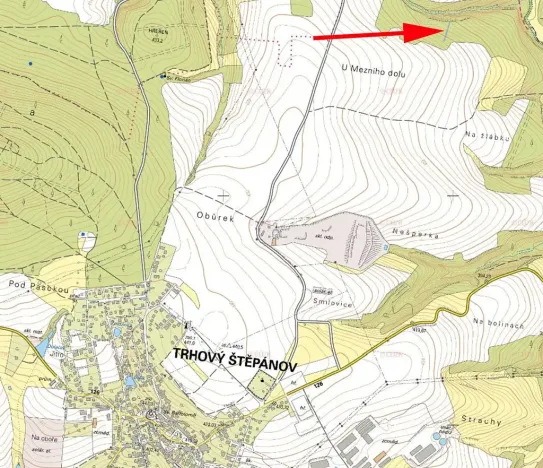 Prodej louky, Trhový Štěpánov, 372 m2