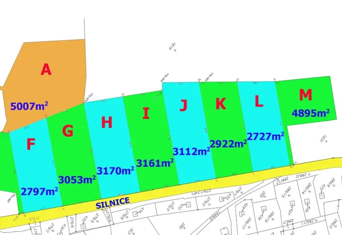 Prodej louky, Liberec, 2727 m2