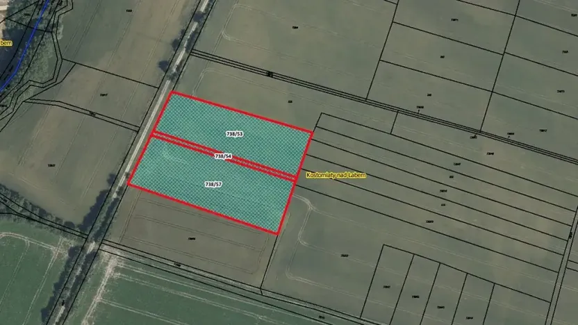 Prodej pole, Kostomlaty nad Labem, 4737 m2