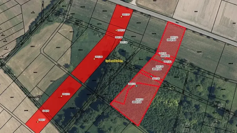 Prodej lesa, Lysá nad Labem, 8812 m2