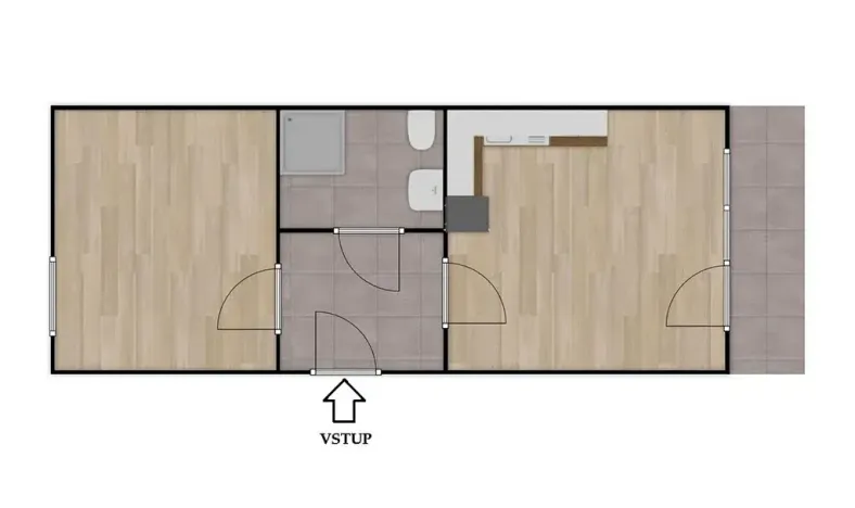 Pronájem bytu 2+kk, Brno, Kuklenská, 49 m2