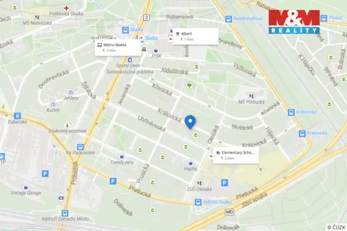 Pronájem bytu 1+kk, Praha - Strašnice, Královická, 25 m2