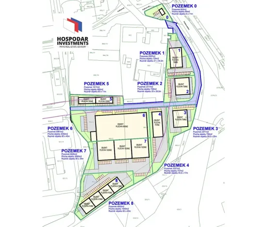 Prodej obchodního prostoru, Brno, Hněvkovského, 3000 m2