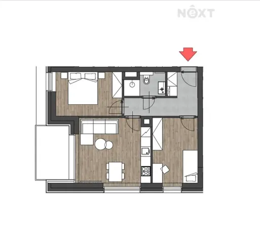 Prodej bytu 3+kk, Čachrov, 52 m2