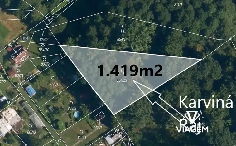 Prodej lesa, Karviná, 1419 m2