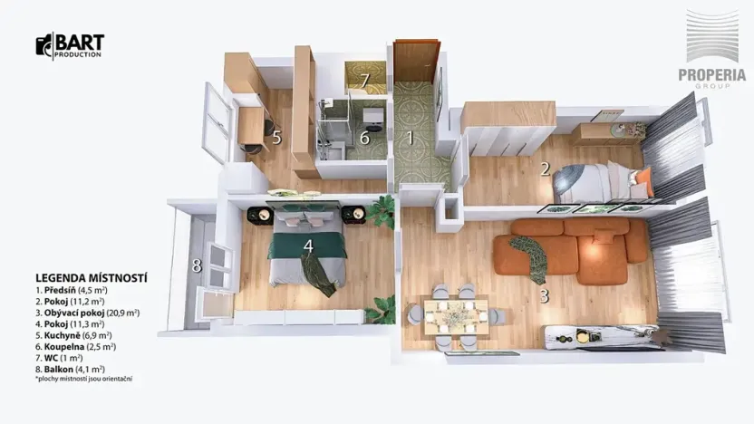 Pronájem bytu 3+1, Kopřivnice, Dukelská, 67 m2