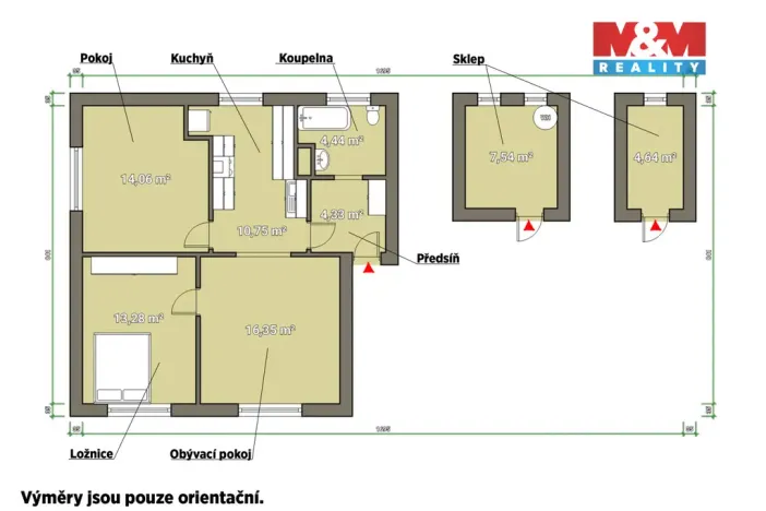 Prodej bytu 3+1, Mariánské Lázně - Úšovice, Ke Kasárnům, 63 m2