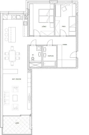 Prodej bytu 3+kk, Zlín, Lešetín I, 95 m2