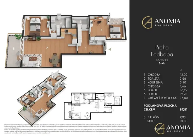 Prodej bytu 3+kk, Praha - Dejvice, Heinemannova, 101 m2