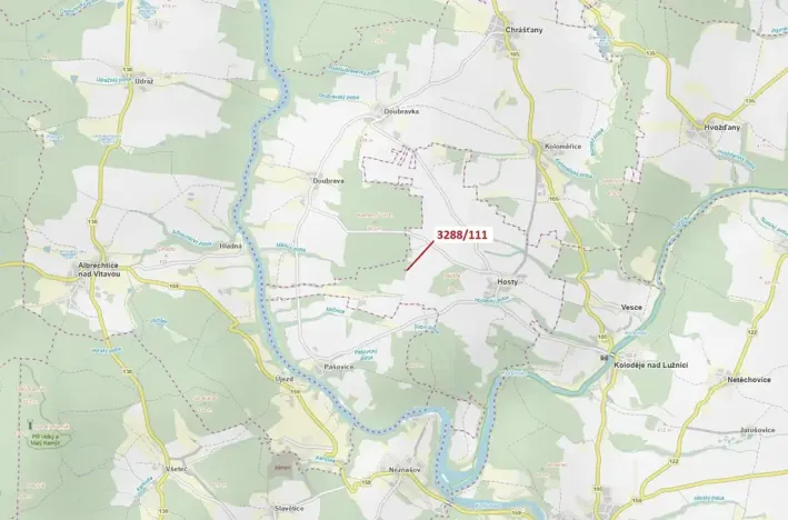 Dražba lesa, Hosty, 978 m2