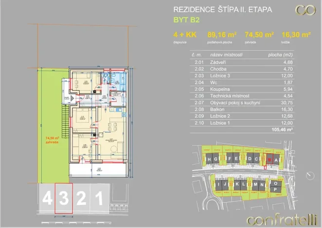 Prodej bytu 4+kk, Zlín, Zimní, 89 m2