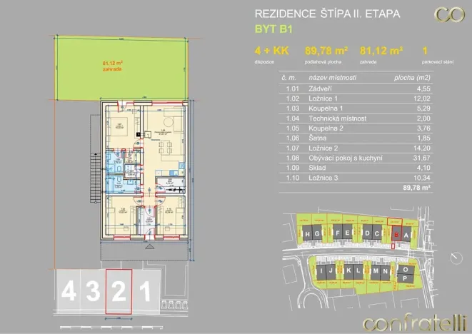 Prodej bytu 4+kk, Zlín, Zimní, 90 m2
