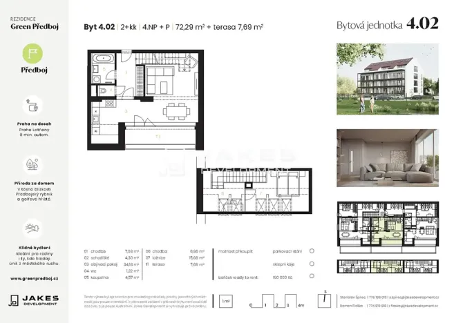 Prodej bytu 2+kk, Předboj, Ke Tvrzi, 80 m2