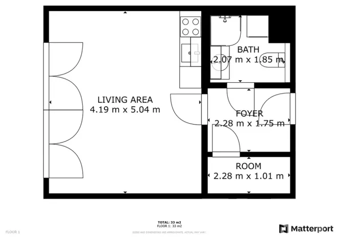 Pronájem bytu 1+kk, Praha - Stodůlky, Toufarova, 33 m2