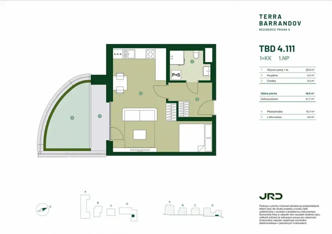 Prodej bytu 1+kk, Praha - Hlubočepy, Silurská, 42 m2