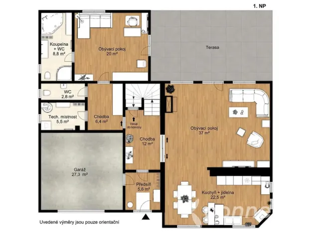 Prodej rodinného domu, Jesenice - Osnice, Karafiátová, 267 m2