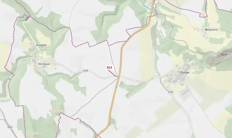 Dražba pozemku, Chlum, 356 m2